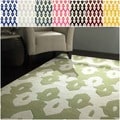 Handmade Modern Ikat Trellis Wool Rug (7'6 x 9'6)