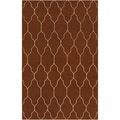 Hand-knotted Leroy Brown Wool Rug (2' x 3')
