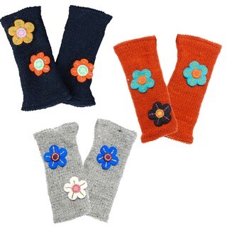 Flower Power Woolen Handwarmer (Nepal)-Image