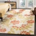 Handmade Marrakesh Gardens Beige New Zealand Wool Rug (8' x 10')