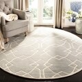 Handmade Marrakesh Grey New Zealand Wool Rug (7' Round)