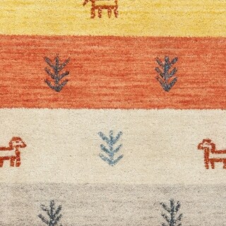 Handmade Gabeh Journey Bluel Wool Rug (2' x 3')