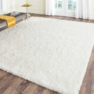 Handmade Malibu White Shag Rug (8' 6 x 12')