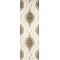 Ultimate Cream/ Smoke Shag Rug (2'3 x 9')