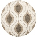 Ultimate Cream/ Smoke Shag Rug (5' Round)