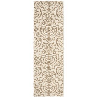 Ultimate Cream/ Beige Shag Rug (2'3 x 9')