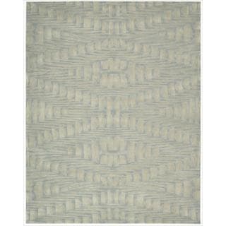 For sale Nourison Hand-tufted Moda Ivory Light Blue Breeze Rug (9'6 x 13'6)