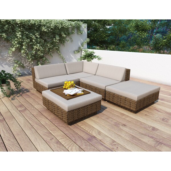 Sonax Park Terrace 5piece Sectional Patio Set Overstock™ Shopping