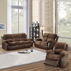 For sale TRIBECCA HOME Coleford Collection Dark Brown Microfiber/ Vinyl 3-piece Living Room Set