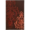 Candice Olson Hand-tufted Robstown Brown Damask Pattern Wool Rug (2' x 3')