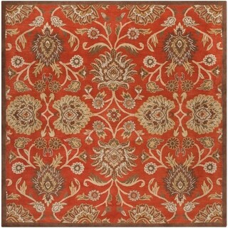 Hand-tufted Rosser Red Wool Rug (9'9 Square)