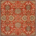 Hand-tufted Roxton Red Wool Rug (4' Round)