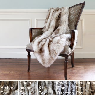 Wild Mannered Luxury Long Hair Faux Fur 54x36 Lap Throw