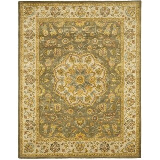 Handmade Heritage Taupe/ Ivory Wool Rug (12' x 18')