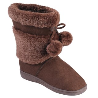 Journee Collection Kid's 'Furry' Faux Fur Pom Pom Boots