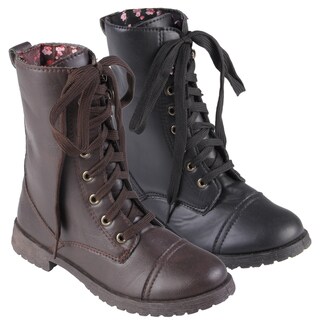 Journee Collection Kid's 'Millie' Tall Lace-up Boots