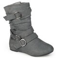 Journee Collection Kid's 'Sarena' Buckle Accent Suede Boots