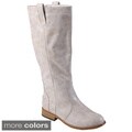 Journee Collection Women's 'Sara' Round Toe Topstitched Tall Boots