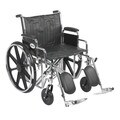 Sentra Bariatric EC Heavy-duty Wheelchair with Detachable Desk Arms and Elevating Leg Rests