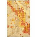 Handmade Soho Splashes Beige New Zealand Wool Rug (8'3 x 11')