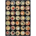 Handmade Soho Candies Black/ Multi Wool Rug (6' x 9')
