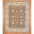 Indo Hand-knotted Oushak Brown/ Ivory Wool Rug (8' x 10')
