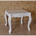 International Caravan Antique White End Table