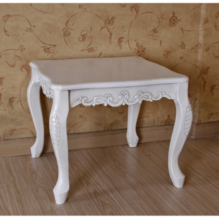 International Caravan Antique White End Table