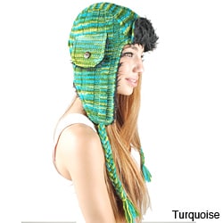 Cotton Knit Aviator Hat (Nepal)-Image