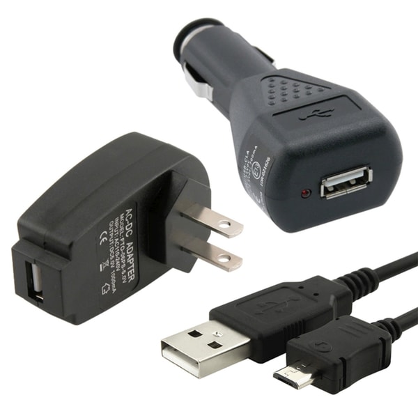 BasAcc Travel/ Car Charger/ USB Cable for Amazon Kindle Fire