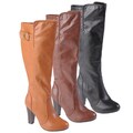 Journee Collection Women's 'Kenna' Round Toe High Heel Tall Boots
