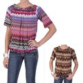 Tressa Designs Women's Contemporary Plus Stretchy Half-sleeve Top