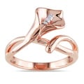 Miadora Rose or Silver Diamond Calla Lily Flower Ring