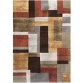 Indo-Tibetan Abstract Rust Wool Rug (5'6 x 8'6)
