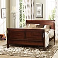 Canterbury Cherry Finish Full-size Sleigh Bed