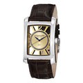 Stuhrling Original Men's Gatsby Skeleton Quartz Leather Strap Watch