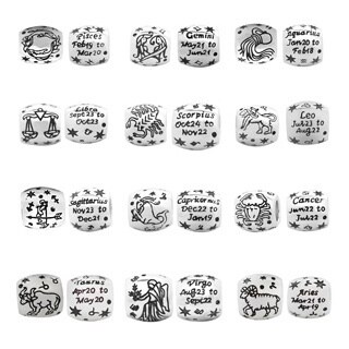 De Buman Sterling Silver Zodiac Sign Charm Bead