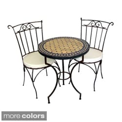 Iron Mosaic Table and Chairs Set (Morocco)