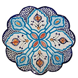 Find Cheap Price Moroocan Bellflower Ceramic Plate Large (Morocco)