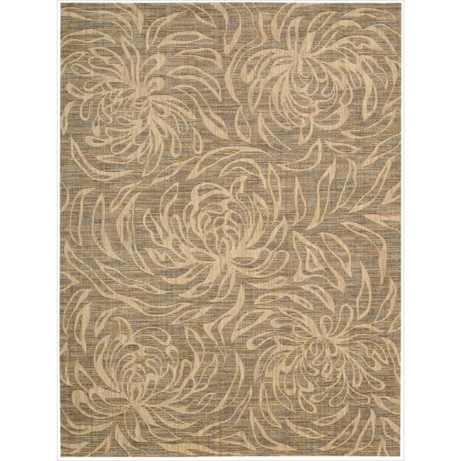 Nourison Liz Claiborne Radiant Impression Floral Silhouette Beige Rug (9'6 x 13'6)