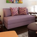 Portfolio Engle Amethyst Purple Linen Armless Loveseat