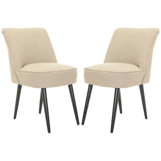 Safavieh Retro Nail head Beige Side Chairs (Set of 2)