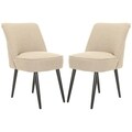 Safavieh Retro Nail head Beige Side Chairs (Set of 2)