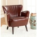 Safavieh Retro Leather / Jute Back Club Chair