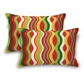 Sentiments-Inc. Red Wave Print Pillows