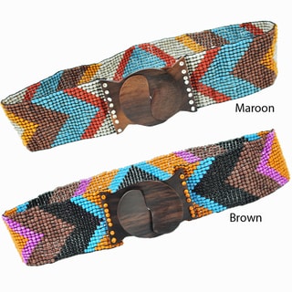 Retro Arrow Beaded Belt (Indonesia)
