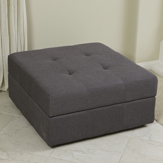 Christopher Knight Home Chatsworth Brown-Grey Fabric Storage Ottoman