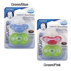 NUK Gerber First Essentials Comfort Fit Silicone Pacifier Size 1 (Pack of 2)-Image