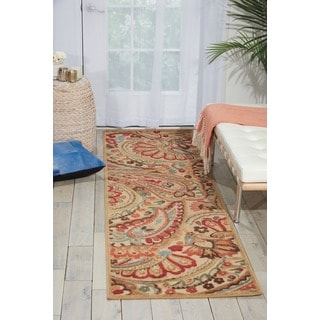 Graphic Illusions Paisley Multi Color Rug (2'3 x 8')