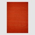 Indo Hand-tufted Flat Weave Red/ Rust Kilim Rug (5'6 x 8')